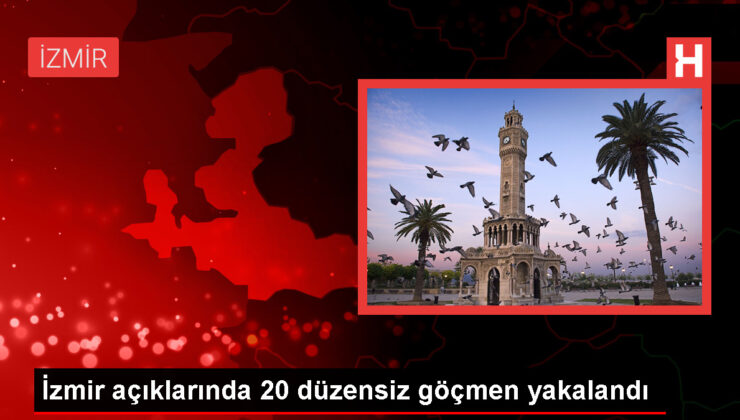 İzmir’in Çeşme ilçesi açıklarında 20 sistemsiz göçmen yakalandı