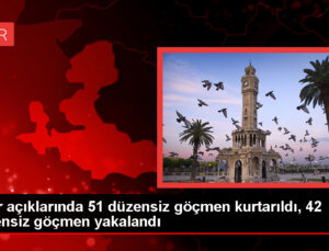 İzmir’de 51 sistemsiz göçmen kurtarıldı, 42 sistemsiz göçmen yakalandı