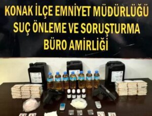 İzmir’de Uyuşturucu Operasyonu: Çok Sayıda Husus ve Silah Ele Geçirildi