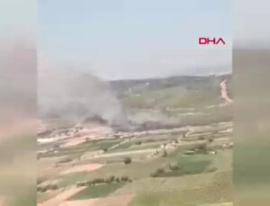 İzmir’in Bergama ilçesinde orman yangını çıktı