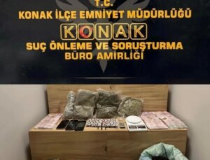 İzmir’de Uyuşturucu Operasyonu: 5 Kilo Esrar ve Silah Ele Geçirildi