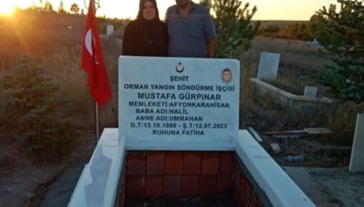 Şehit Orman Yangın Emekçisi Mustafa Gürpınar’ın Mezarı Yapıldı