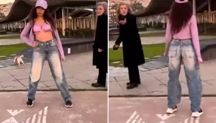 İzmir’de dans eden kıza şok reaksiyon: Kış günü bu kıyafetler ne?