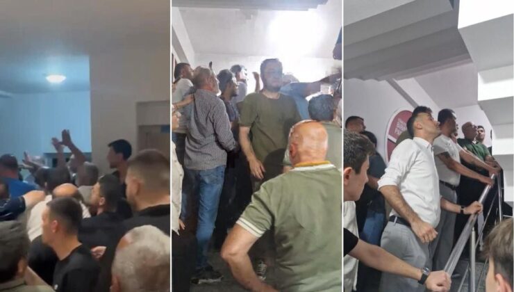 CHP İzmir’de gece yarısı arbedesi, yeni il başkanı Utku Gümrükçü binaya girdi, ortalık karıştı