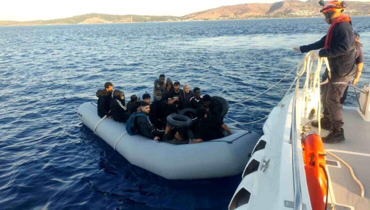 İzmir açıklarında göçmen operasyonu: 4’ü çocuk 65 sistemsiz göçmen yakalandı