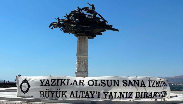 Altay’da kayyım kararı taraftarları ayağa kaldırdı: İzmir’in meydanlarında ‘Yazıklar olsun’ pankartı